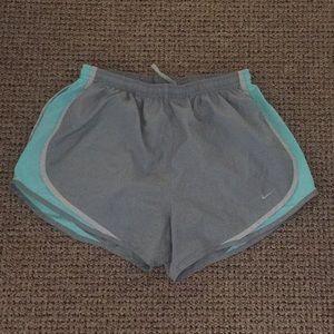 grey and teal Nike shorts!!